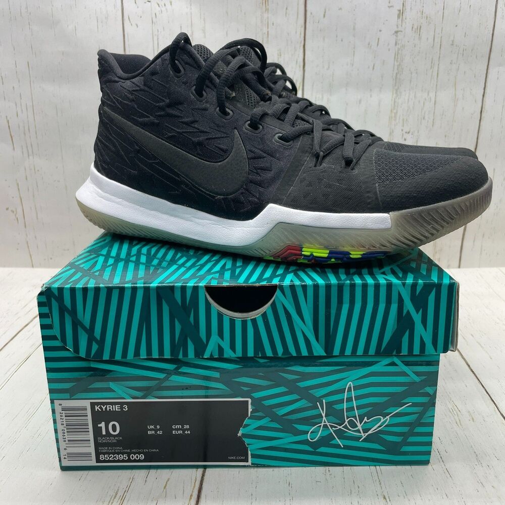 Nike Kyrie 3 Black Ice Multi-Color 852395-009 US Men’s Size 10  2017 RARE KAI